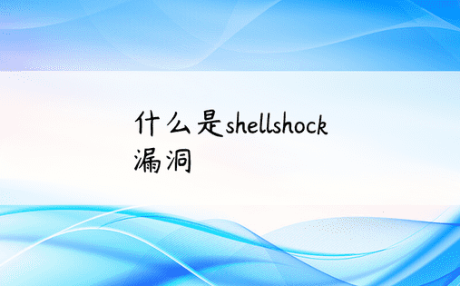 什么是shellshock漏洞